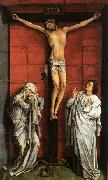 WEYDEN, Rogier van der Christus on the Cross with Mary and St John oil on canvas